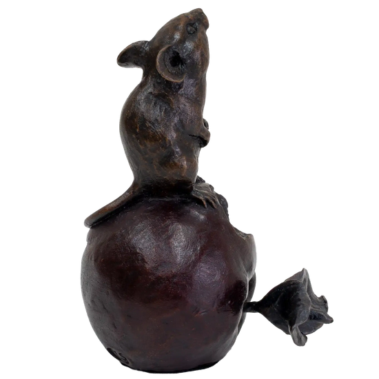 Richard Cooper Bronze Mouse on Apple