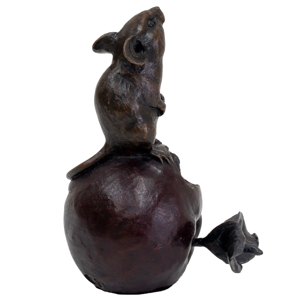 Richard Cooper Bronze Mouse on Apple