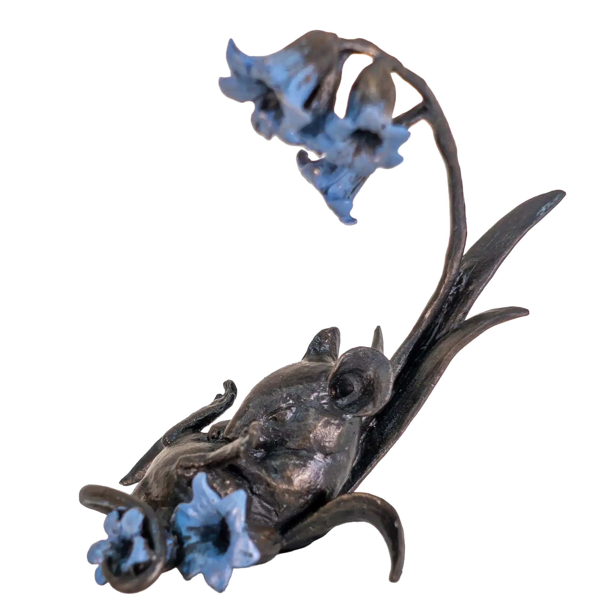 Richard Cooper Bronze Mice Collection Mouse with Bluebells Figurine