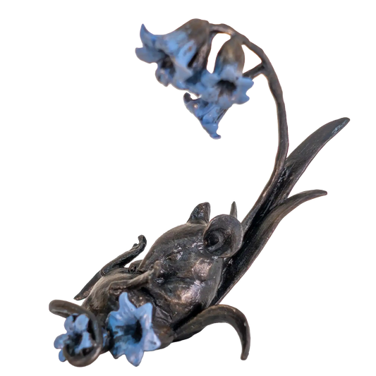 Richard Cooper Bronze Mice Collection Mouse with Bluebells Figurine