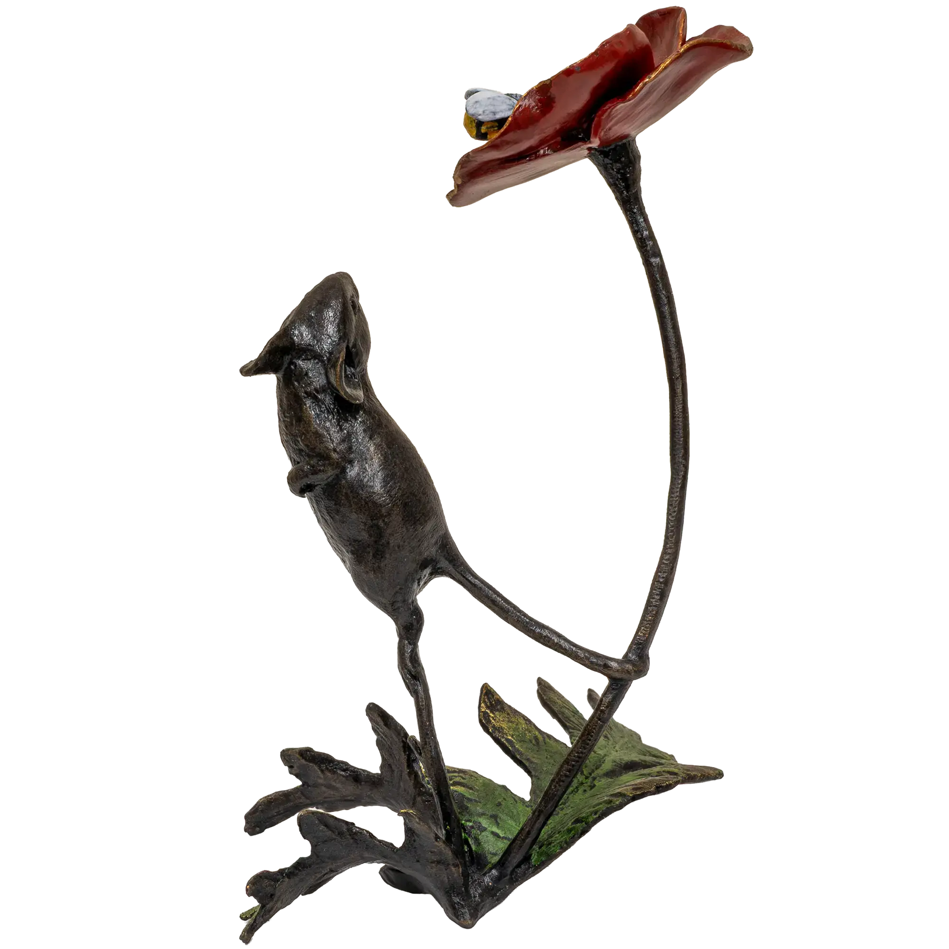 Richard Cooper Bronze Mice Collection Mouse with Honey Bee Figurine