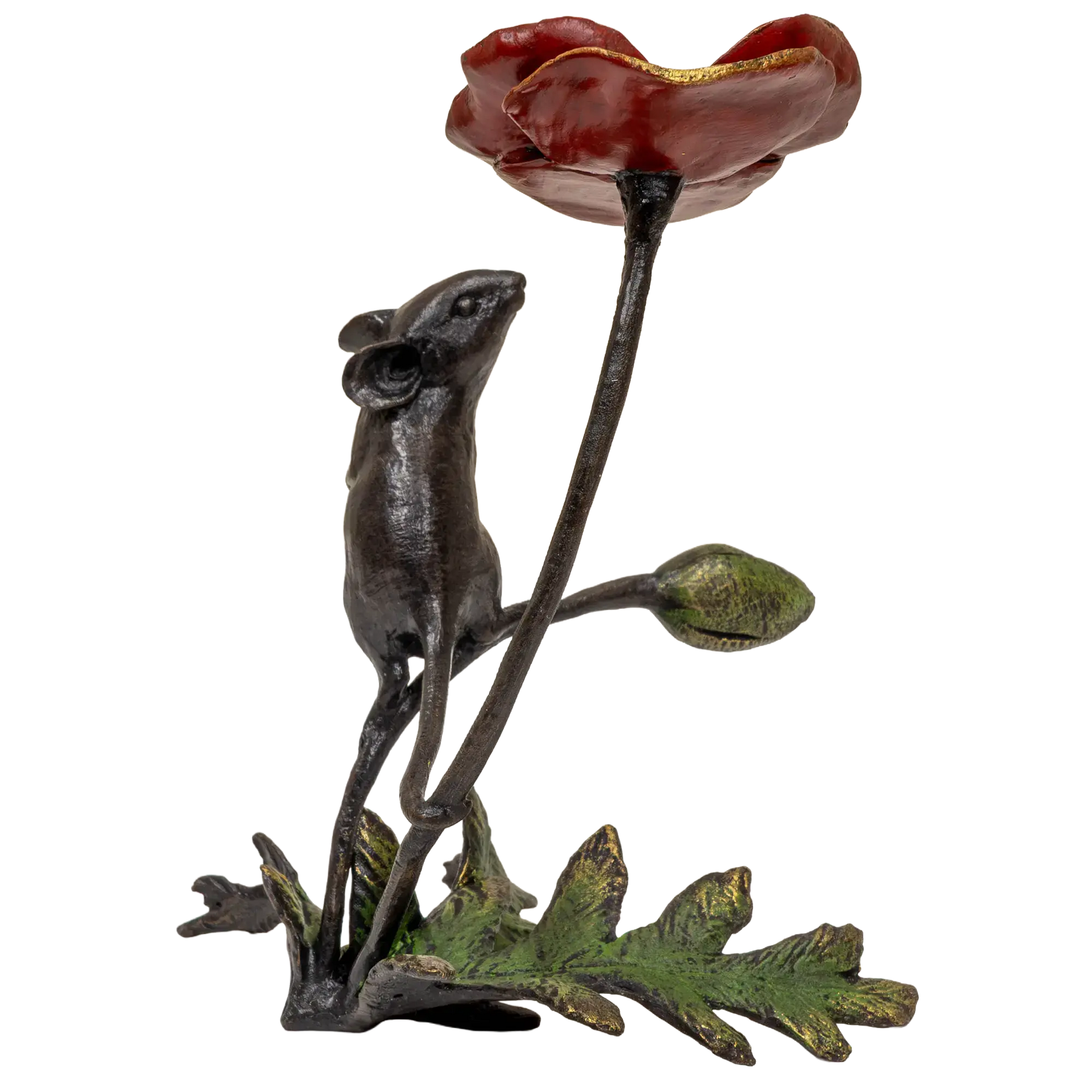 Richard Cooper Bronze Mice Collection Mouse with Honey Bee Figurine
