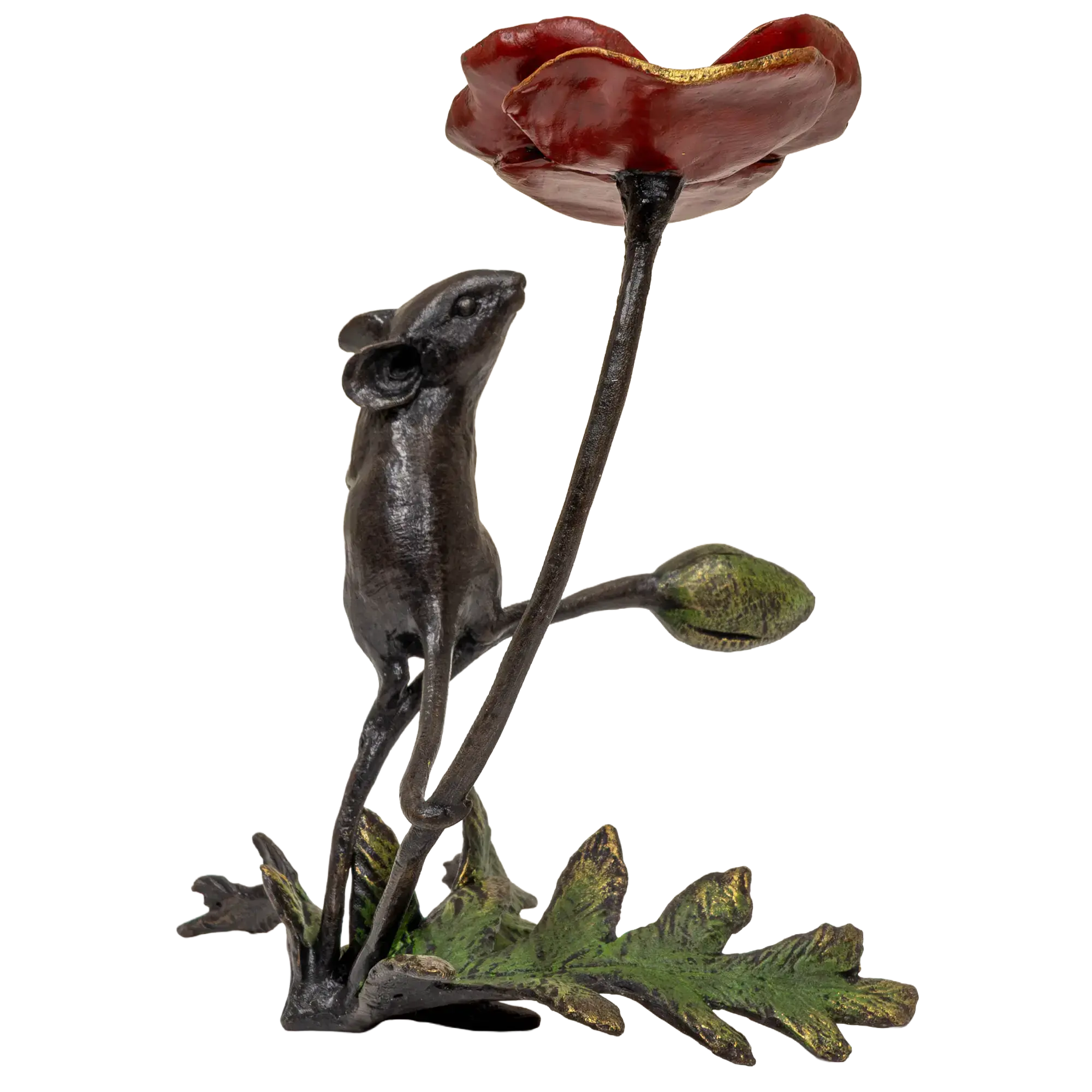 Richard Cooper Bronze Mice Collection Mouse with Honey Bee Figurine