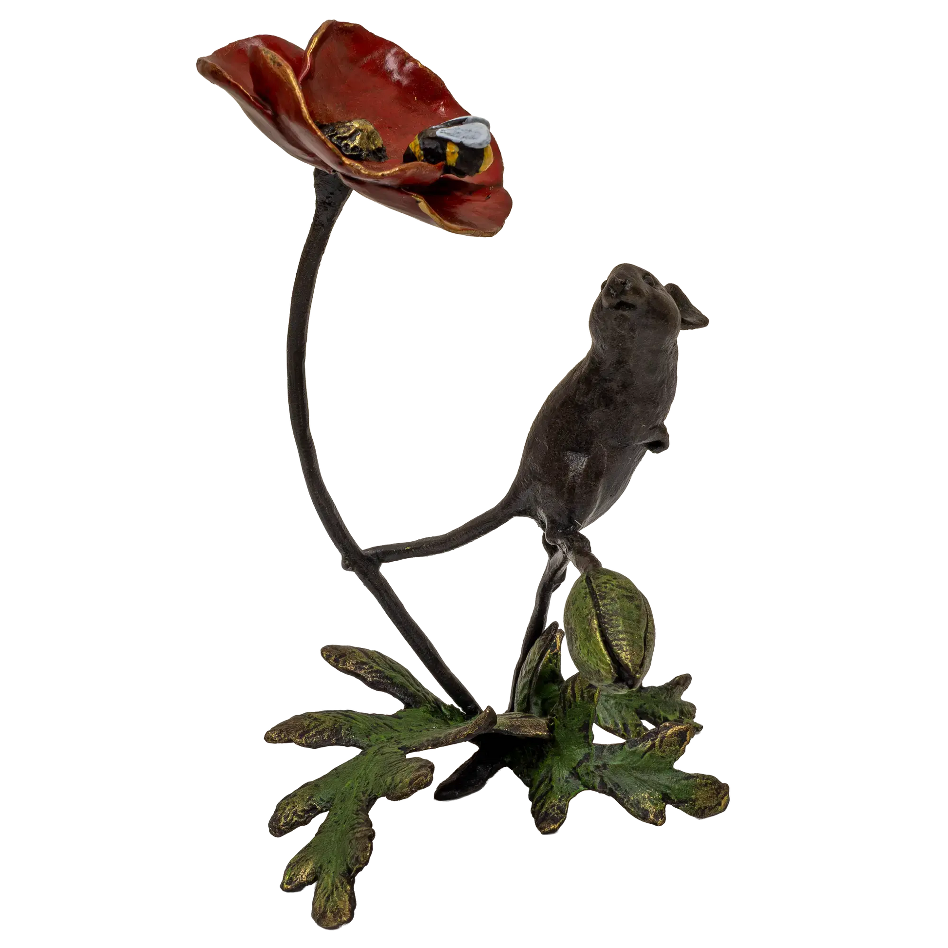 Richard Cooper Bronze Mice Collection Mouse with Honey Bee Figurine