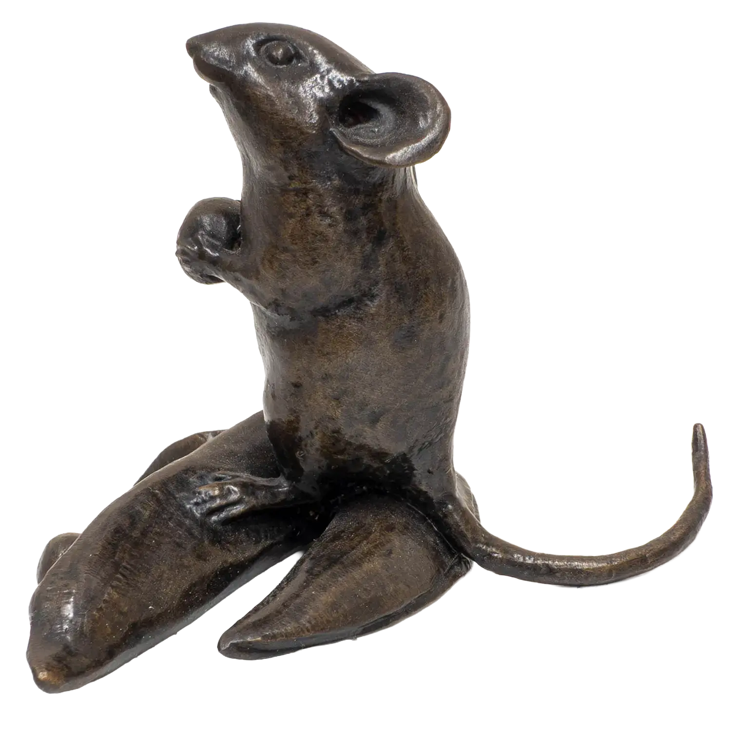 Richard Cooper Bronze Mice Collection Mouse with Pea Pod