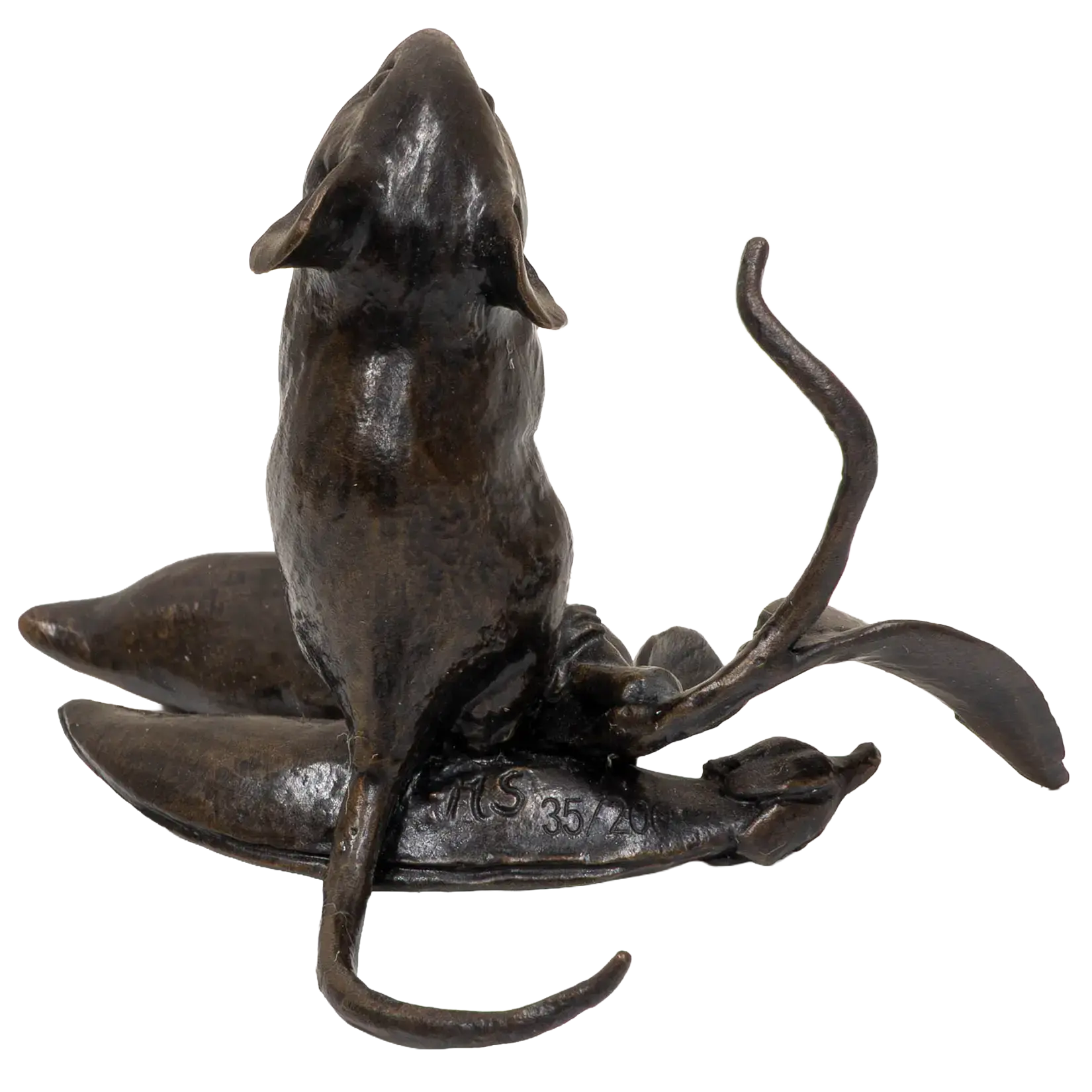 Richard Cooper Bronze Mice Collection Mouse with Pea Pod