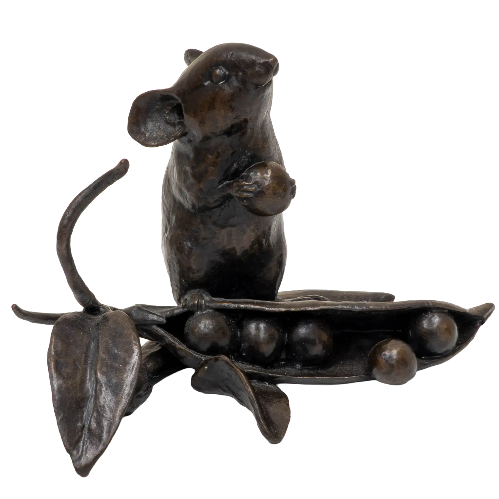Richard Cooper Bronze Mice Collection Mouse with Pea Pod