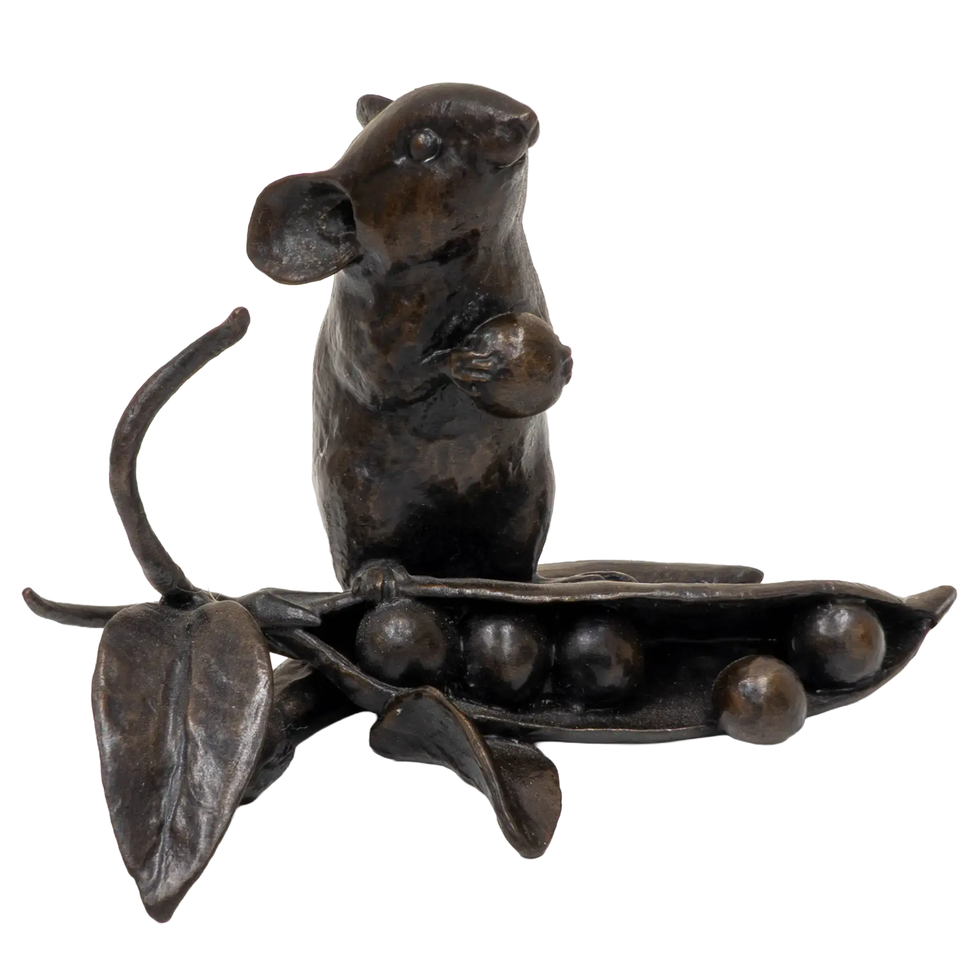 Richard Cooper Bronze Mice Collection Mouse with Pea Pod