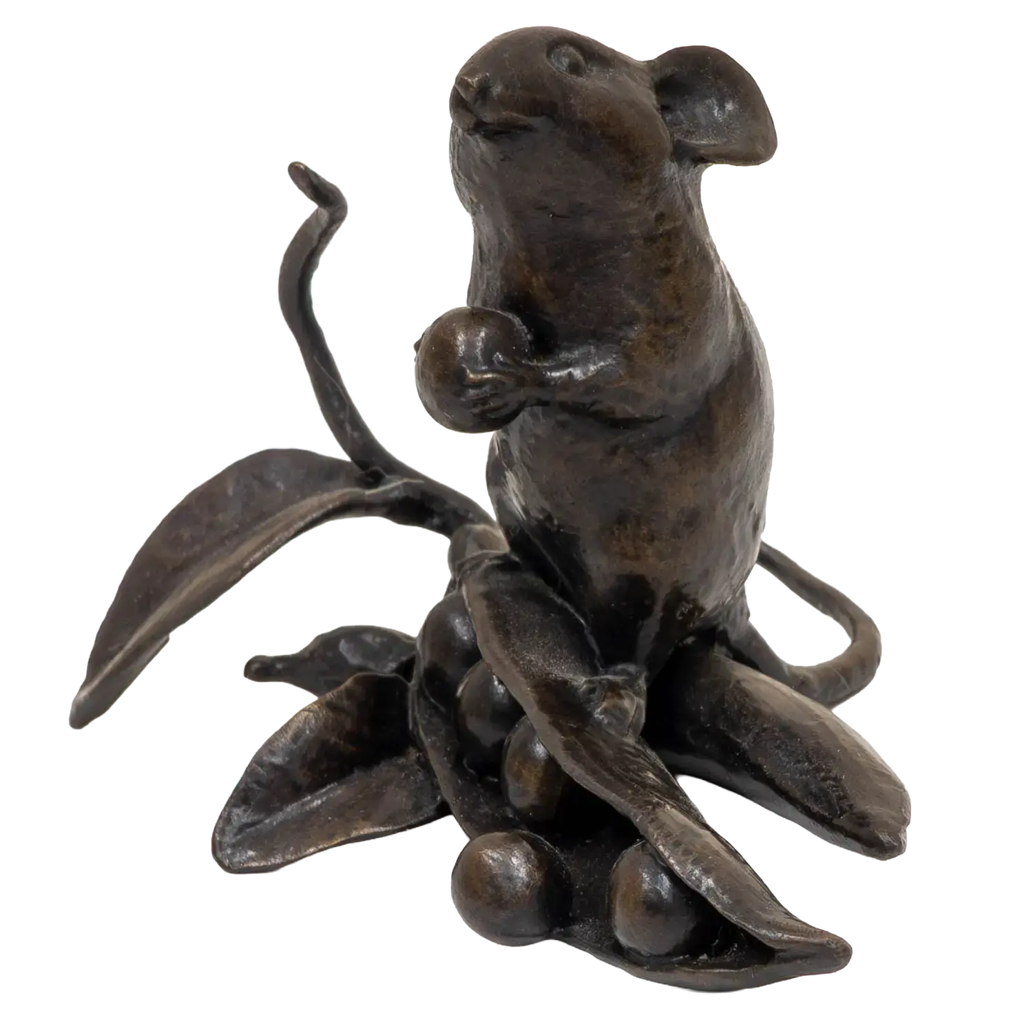 Richard Cooper Bronze Mice Collection Mouse with Pea Pod