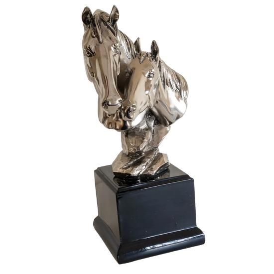 Richard Cooper Nickel Studio Collection Mare & Foal Figurine