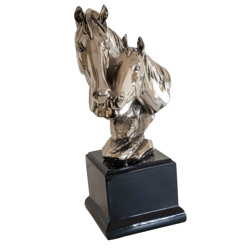 Richard Cooper Nickel Studio Collection Mare & Foal Figurine