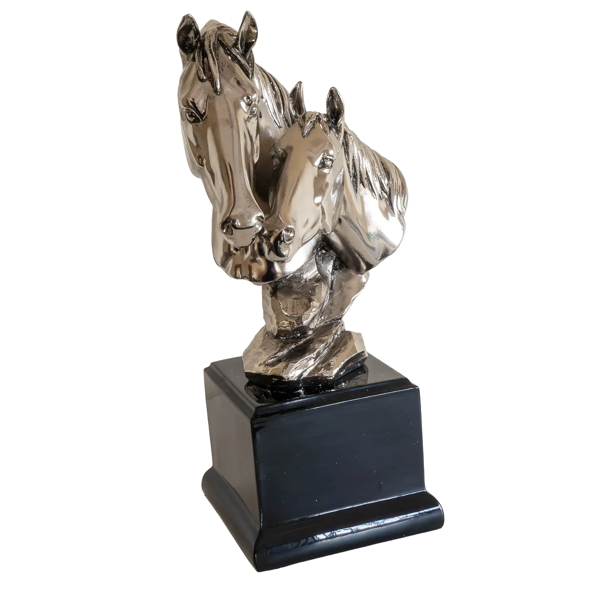 Richard Cooper Nickel Studio Collection Mare & Foal Figurine