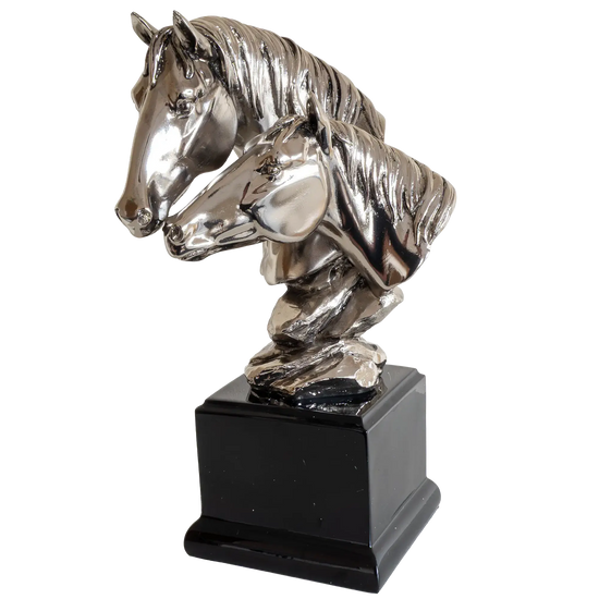 Richard Cooper Nickel Studio Collection Mare & Foal Figurine