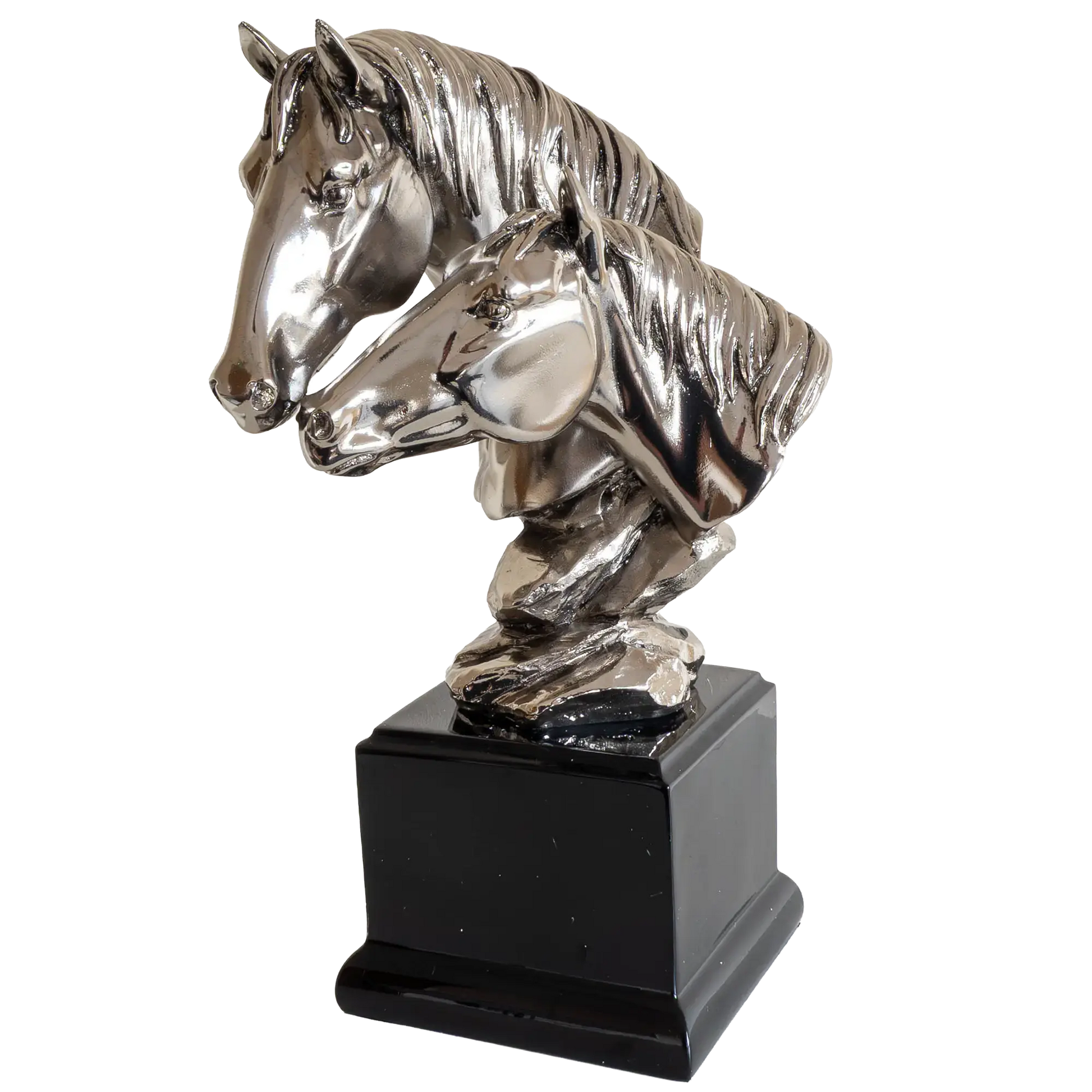 Richard Cooper Nickel Studio Collection Mare & Foal Figurine