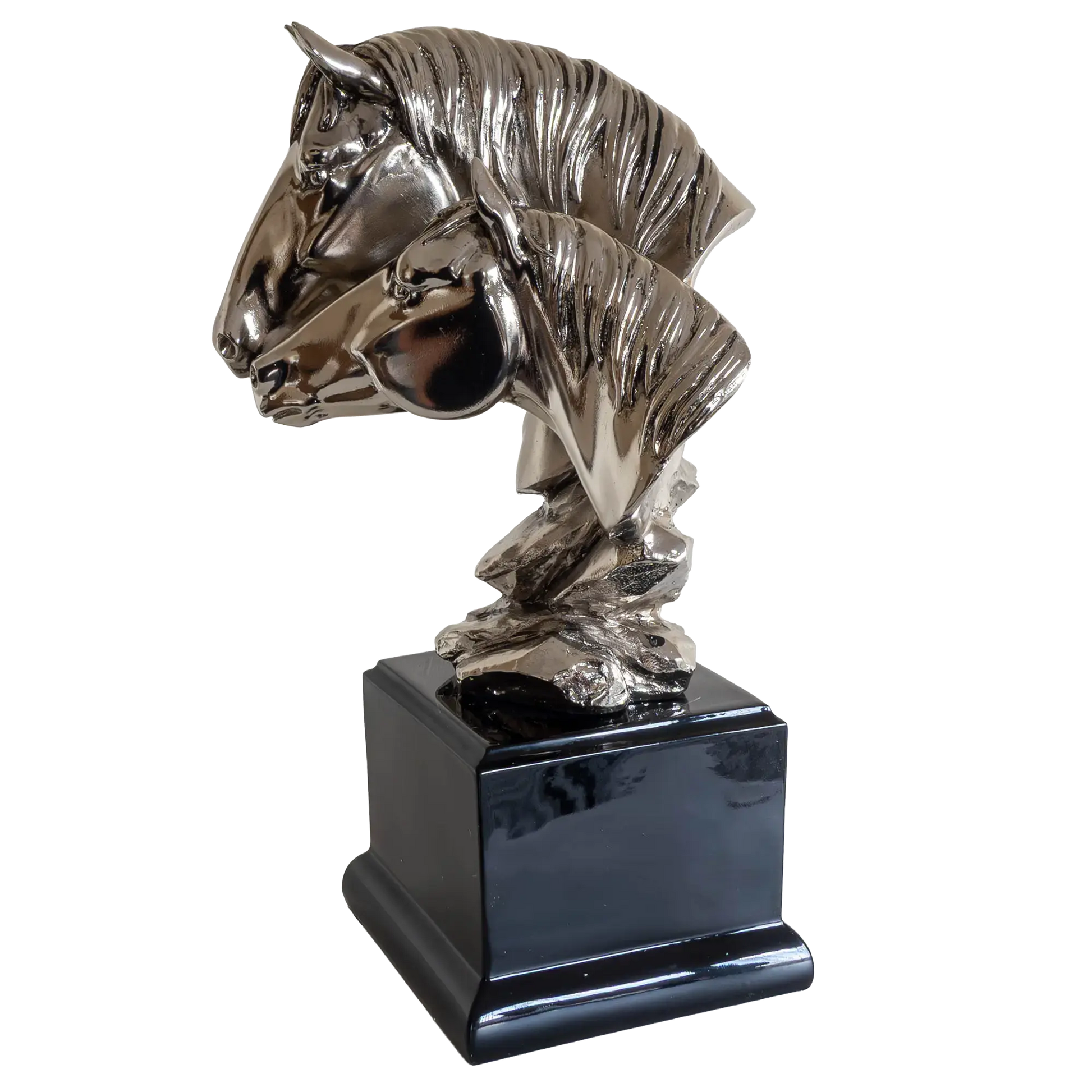 Richard Cooper Nickel Studio Collection Mare & Foal Figurine