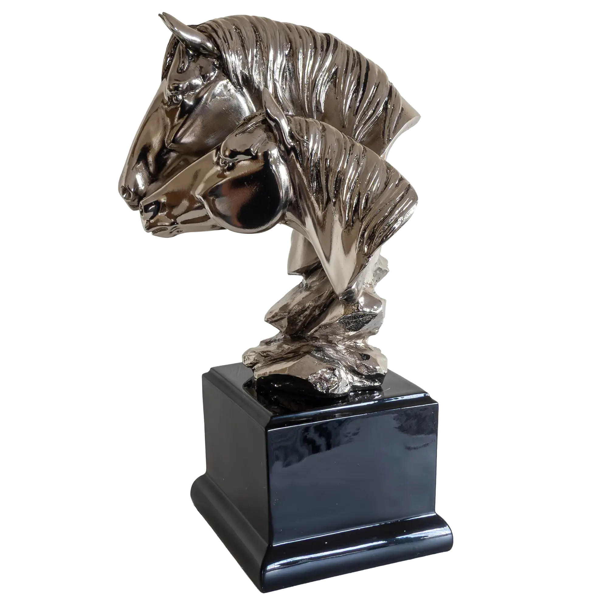 Richard Cooper Nickel Studio Collection Mare & Foal Figurine