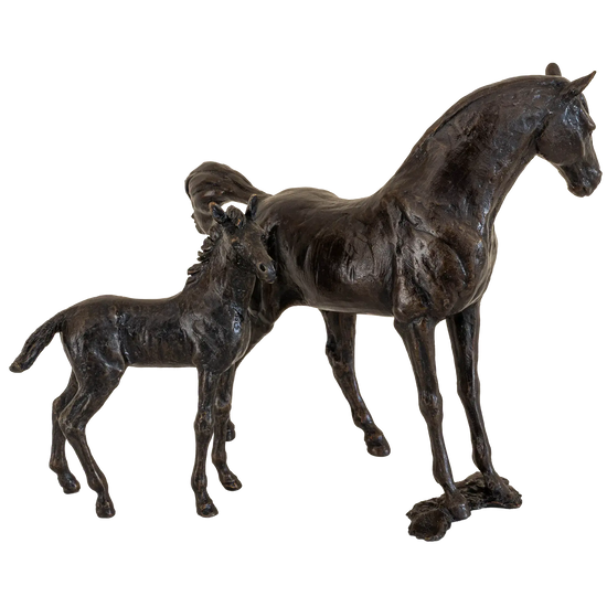 Richard Cooper Bronze Horses Collection Mare & Foal Figurine