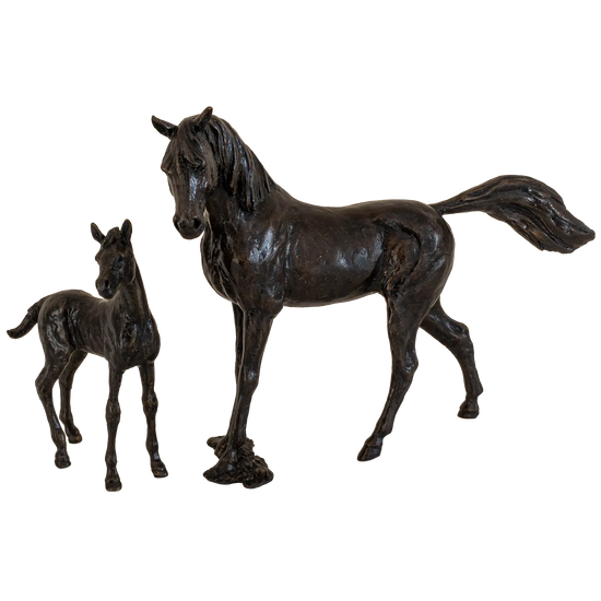 Richard Cooper Bronze Horses Collection Mare & Foal Figurine