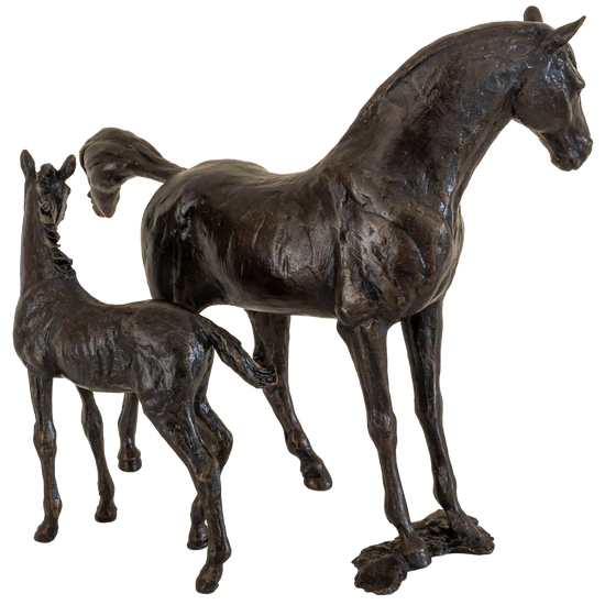 Richard Cooper Bronze Horses Collection Mare & Foal Figurine