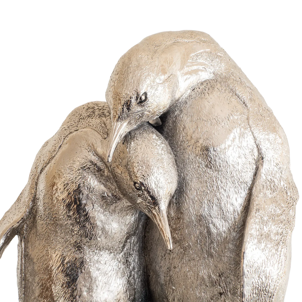 Richard Cooper Nickel Studio Collection Penguin Family Figurine