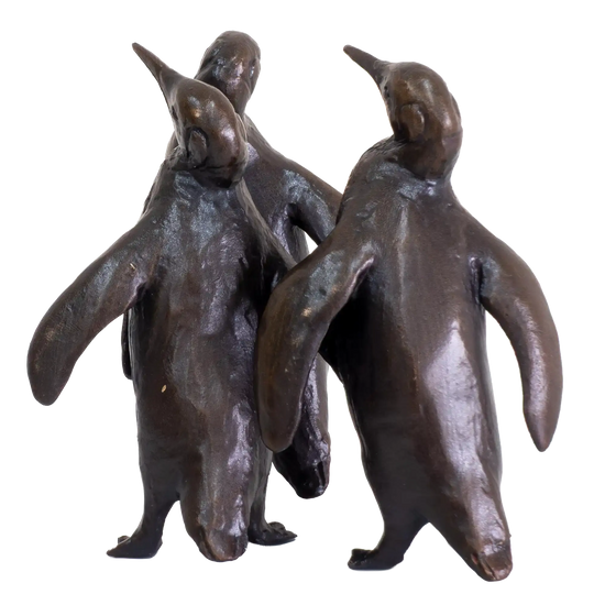 Richard Cooper Bronze Birds Collection Penguin Group Figurine