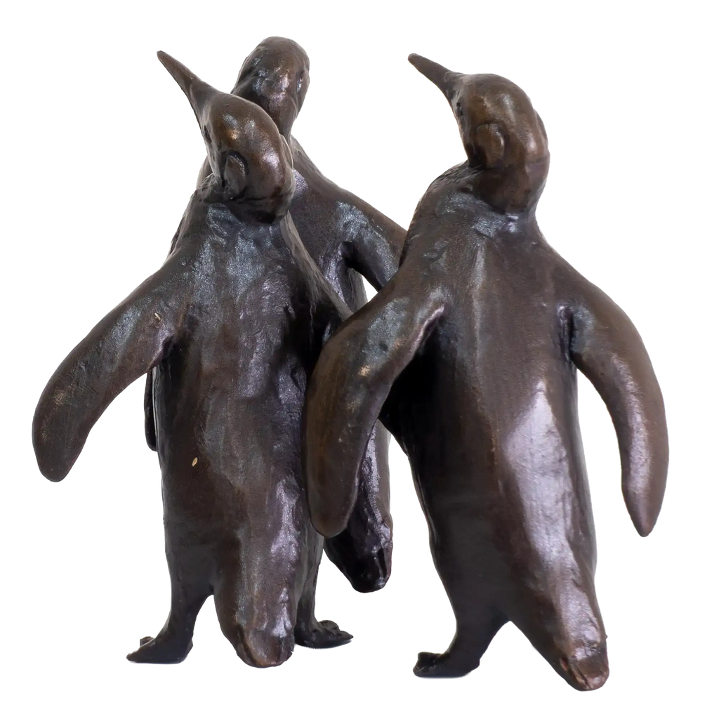 Richard Cooper Bronze Birds Collection Penguin Group Figurine