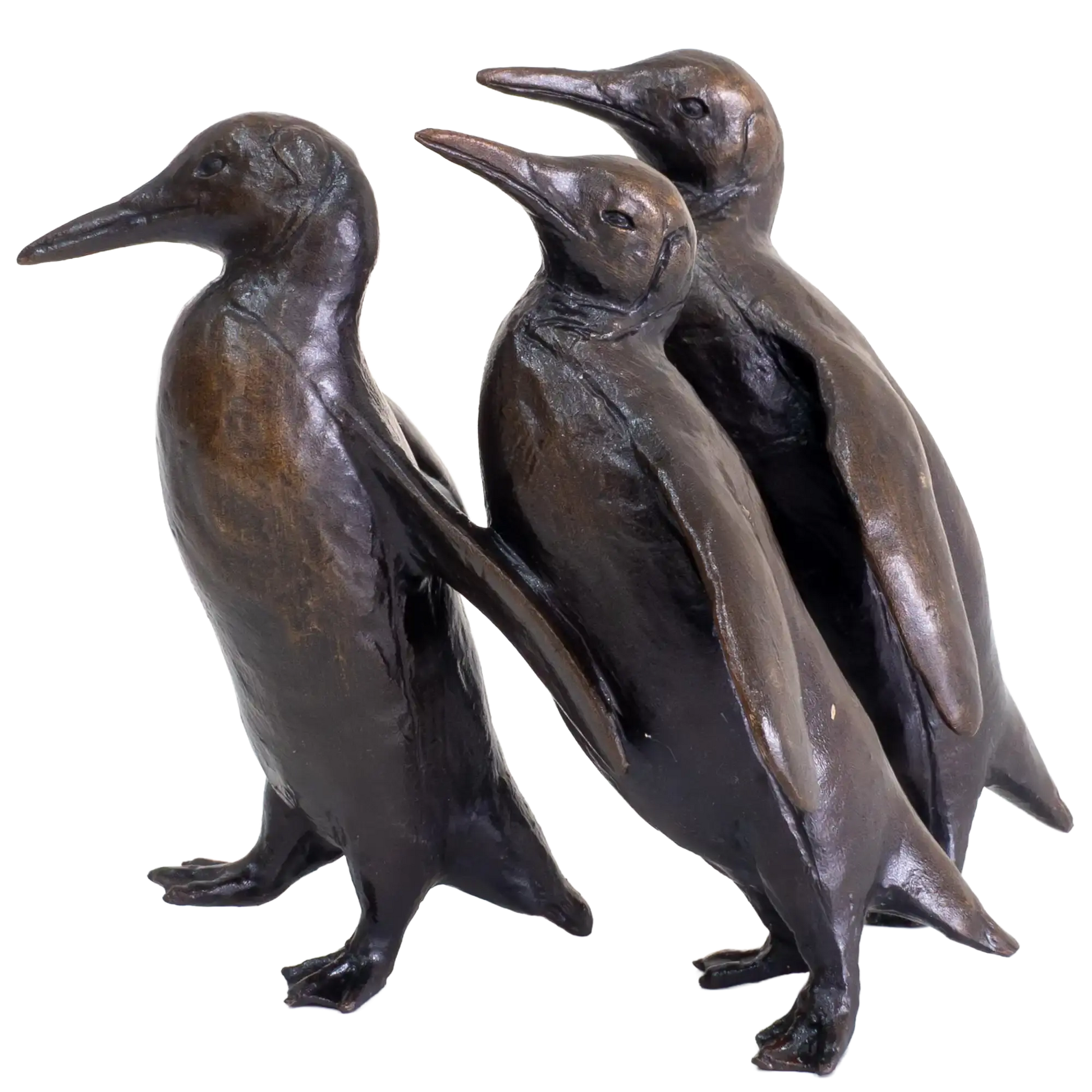 Richard Cooper Bronze Birds Collection Penguin Group Figurine