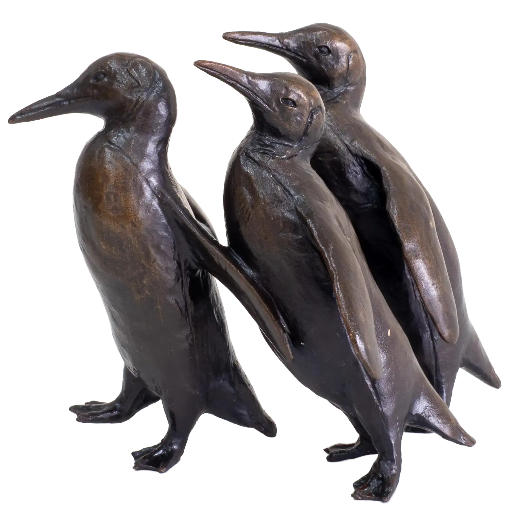 Richard Cooper Bronze Birds Collection Penguin Group Figurine