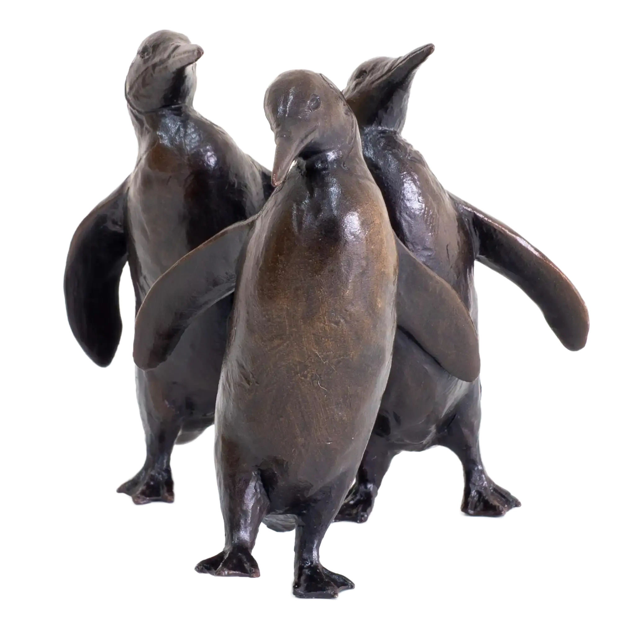Richard Cooper Bronze Birds Collection Penguin Group Figurine
