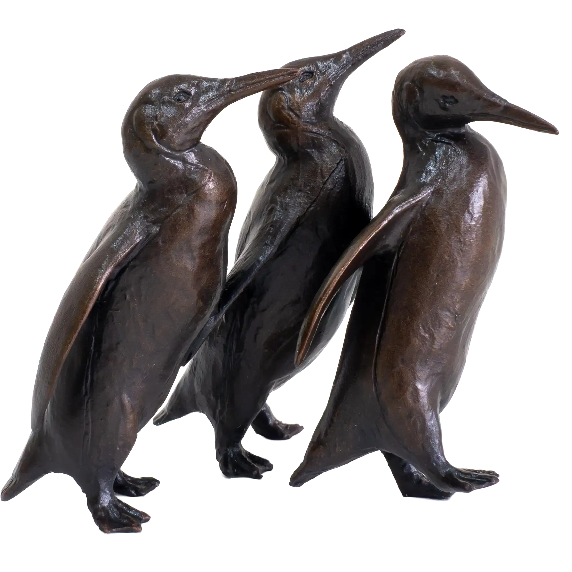 Richard Cooper Bronze Birds Collection Penguin Group Figurine