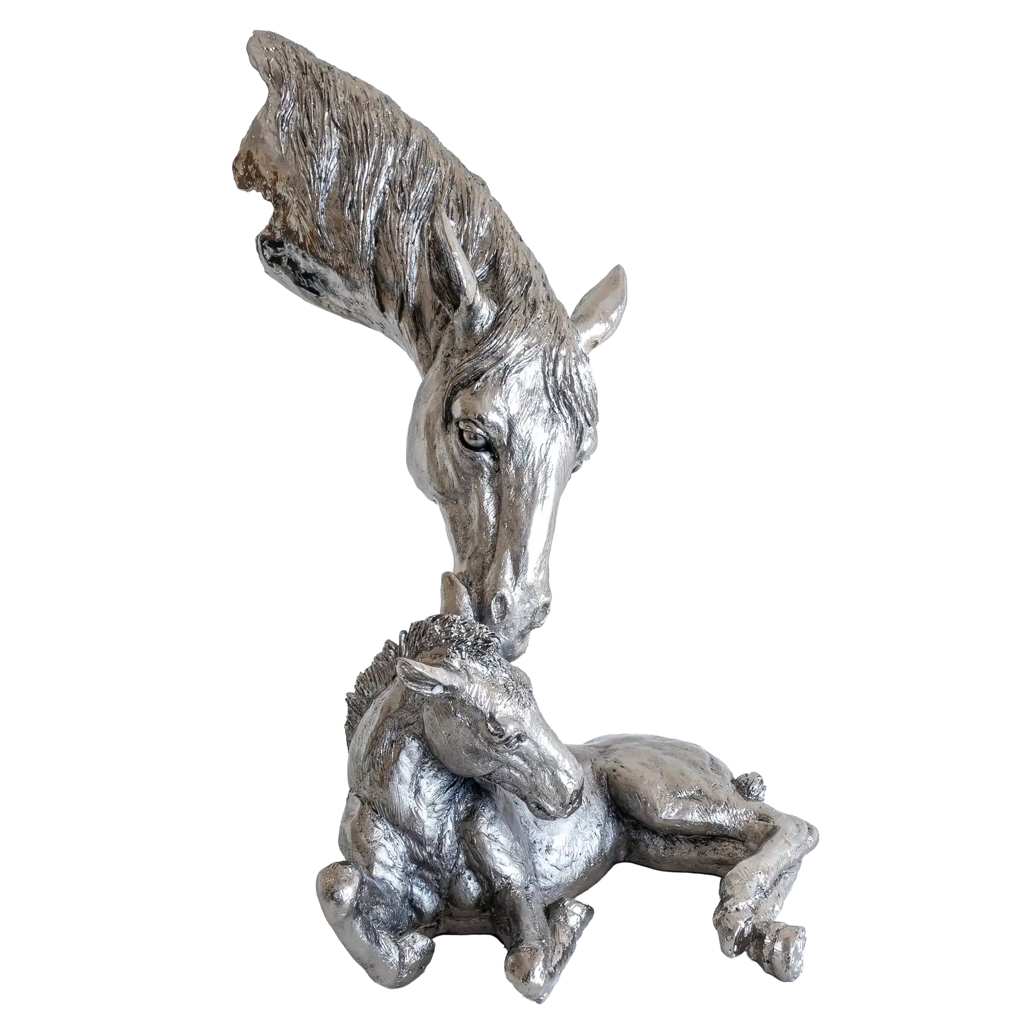 Richard Cooper Nickel Studio Collection Pony & Foal Figurine