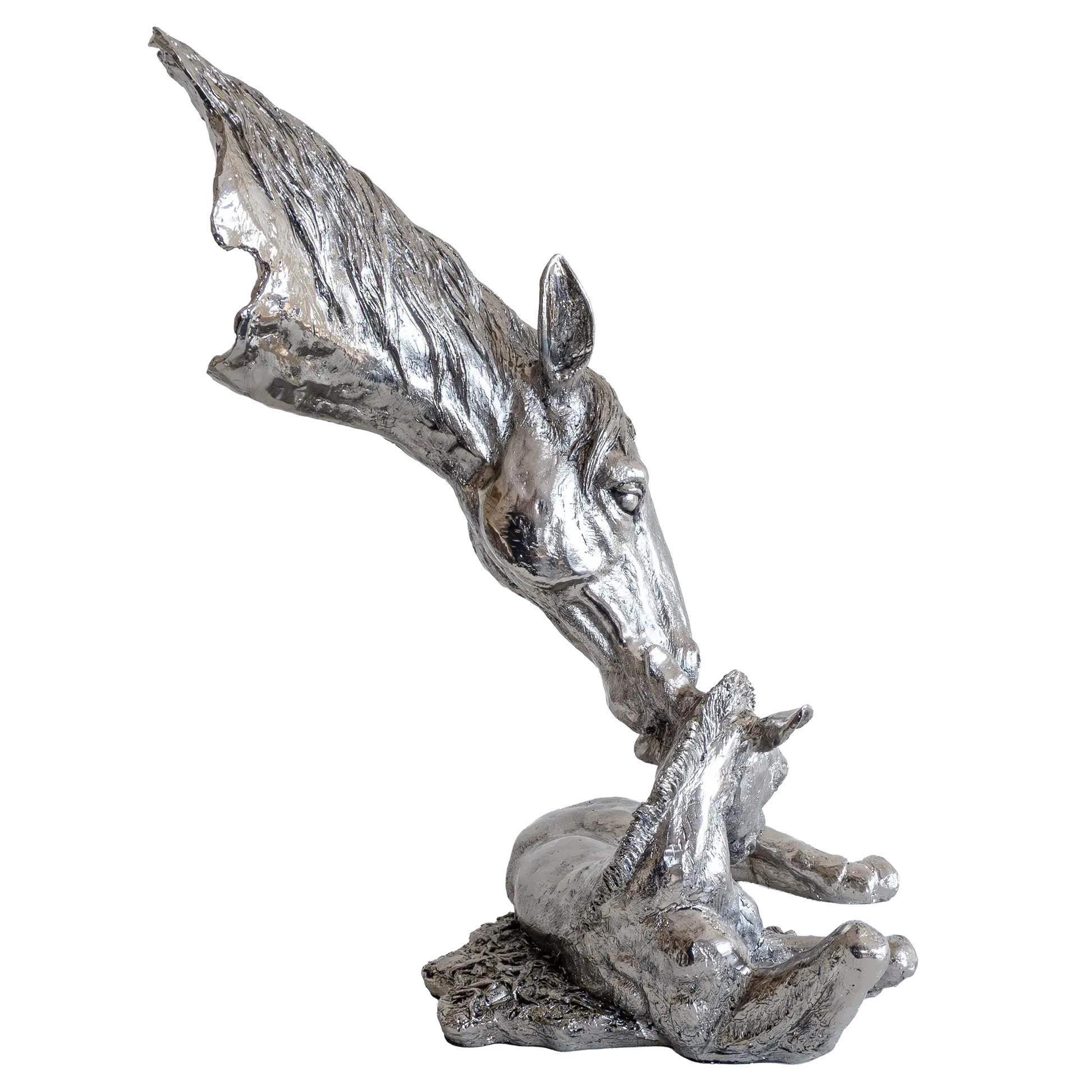 Richard Cooper Nickel Studio Collection Pony & Foal Figurine
