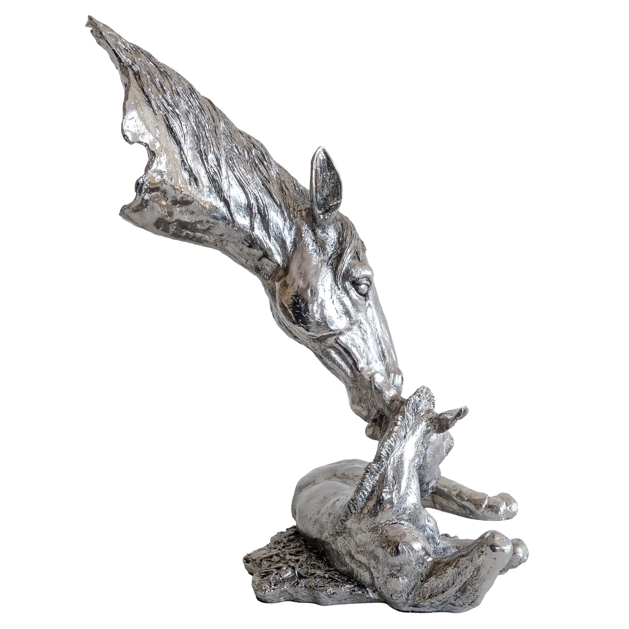 Richard Cooper Nickel Studio Collection Pony & Foal Figurine