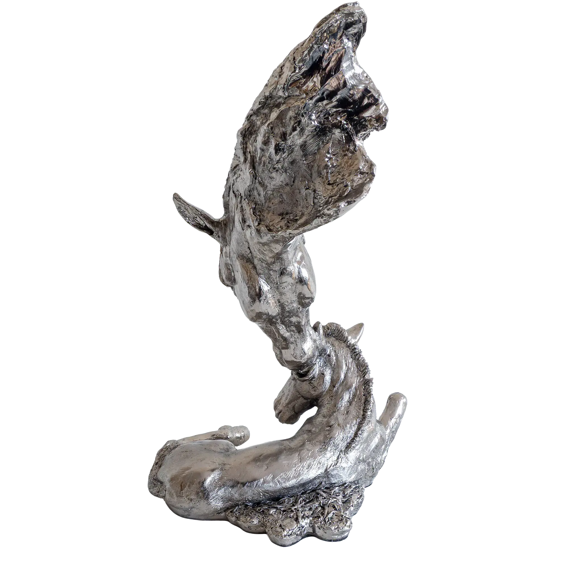 Richard Cooper Nickel Studio Collection Pony & Foal Figurine