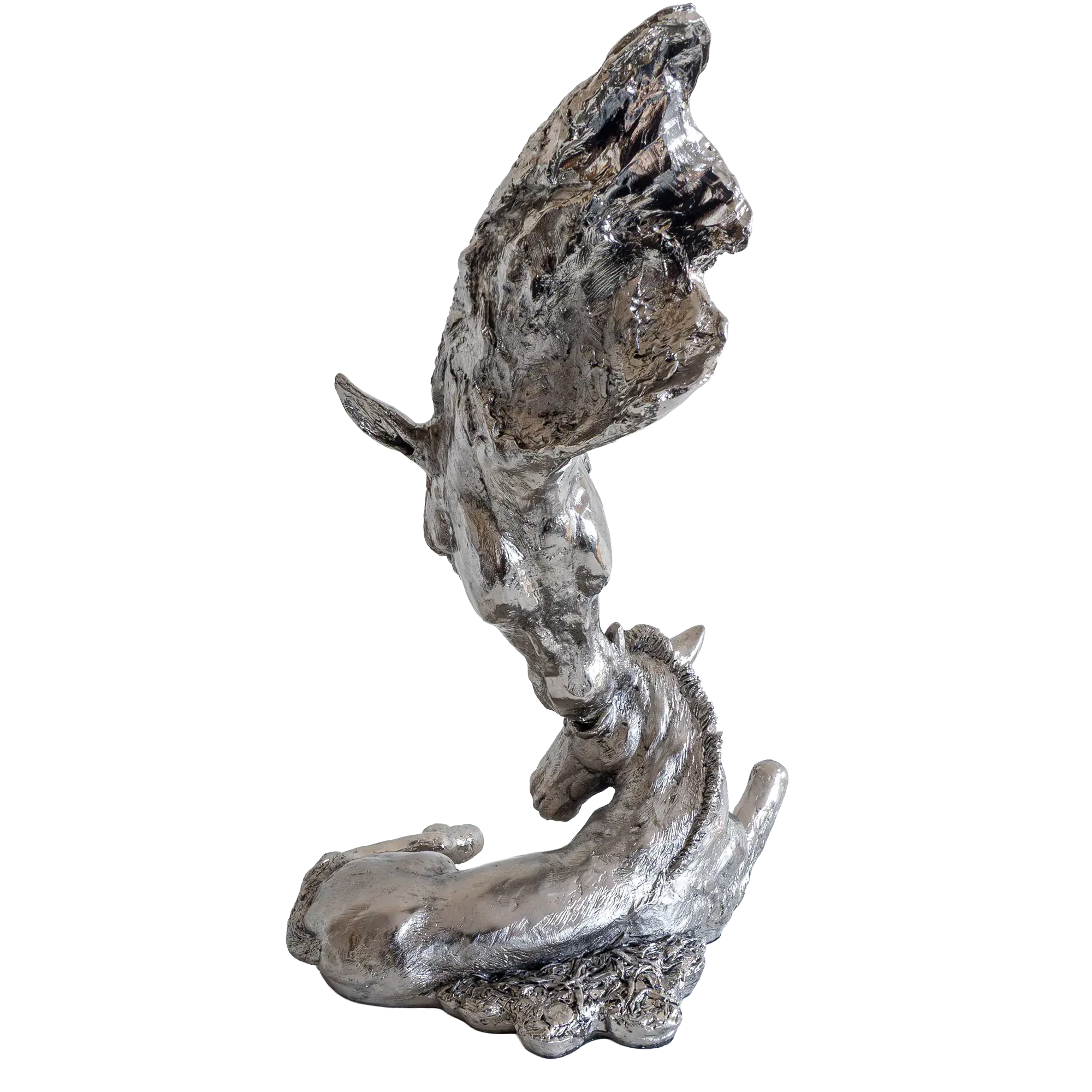 Richard Cooper Nickel Studio Collection Pony & Foal Figurine