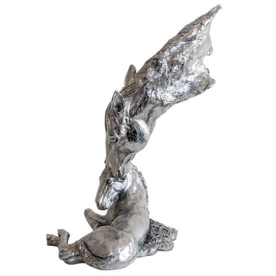 Richard Cooper Nickel Studio Collection Pony & Foal Figurine