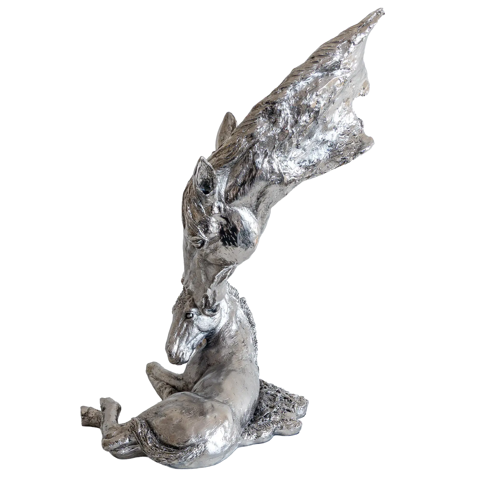 Richard Cooper Nickel Studio Collection Pony & Foal Figurine
