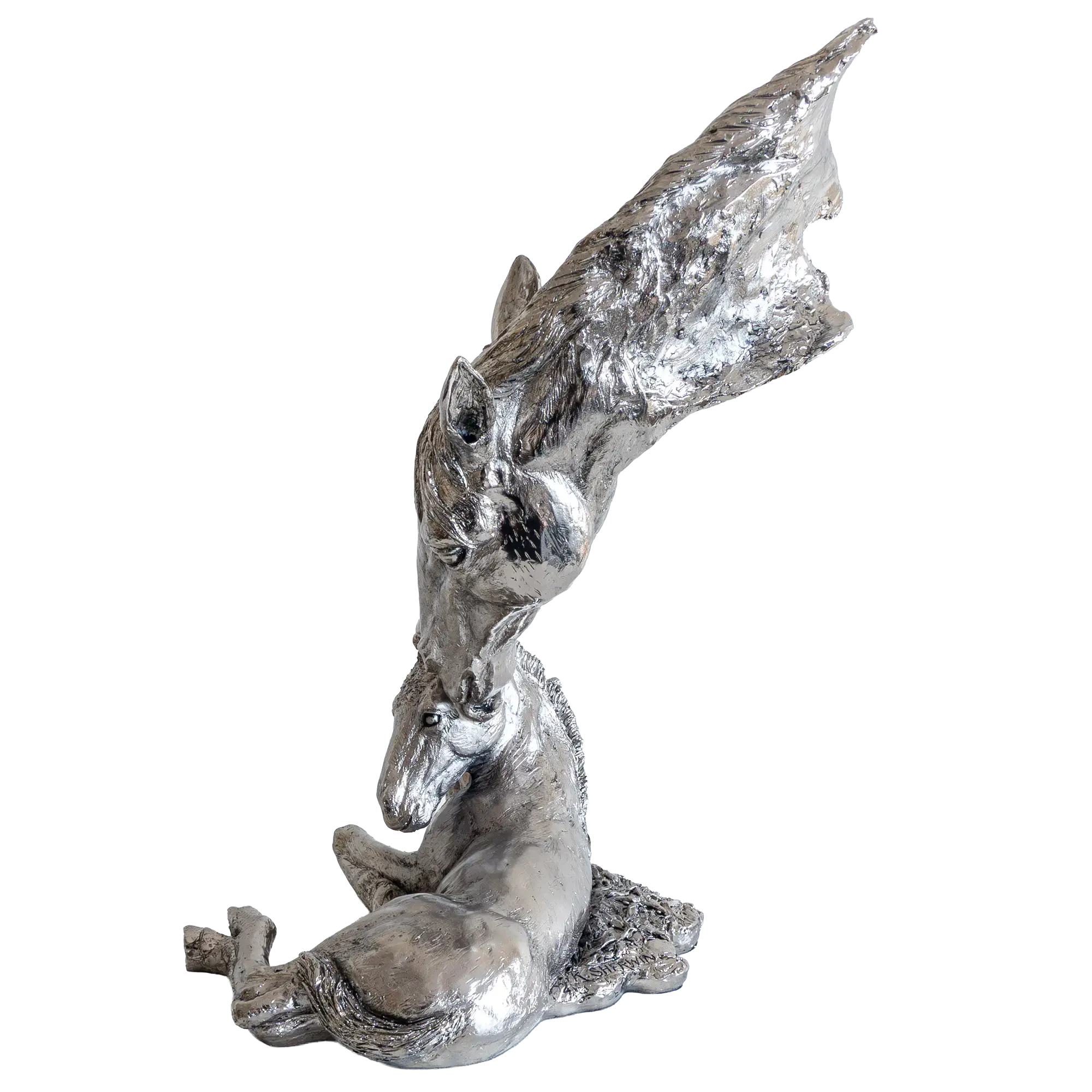 Richard Cooper Nickel Studio Collection Pony & Foal Figurine