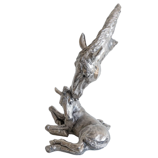 Richard Cooper Nickel Studio Collection Pony & Foal Figurine