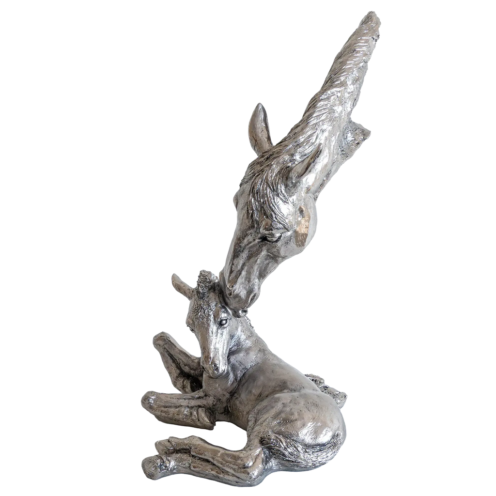 Richard Cooper Nickel Studio Collection Pony & Foal Figurine