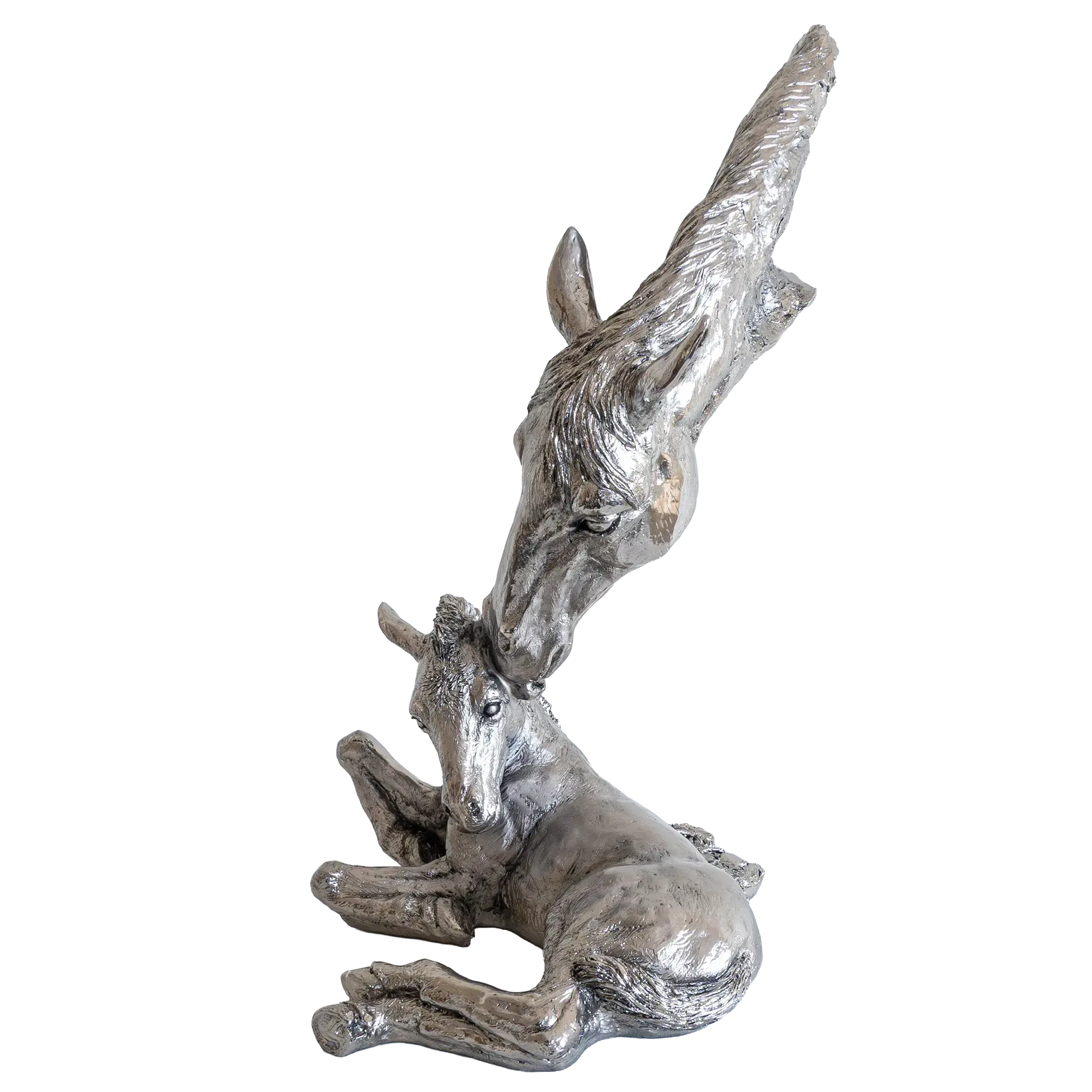 Richard Cooper Nickel Studio Collection Pony & Foal Figurine