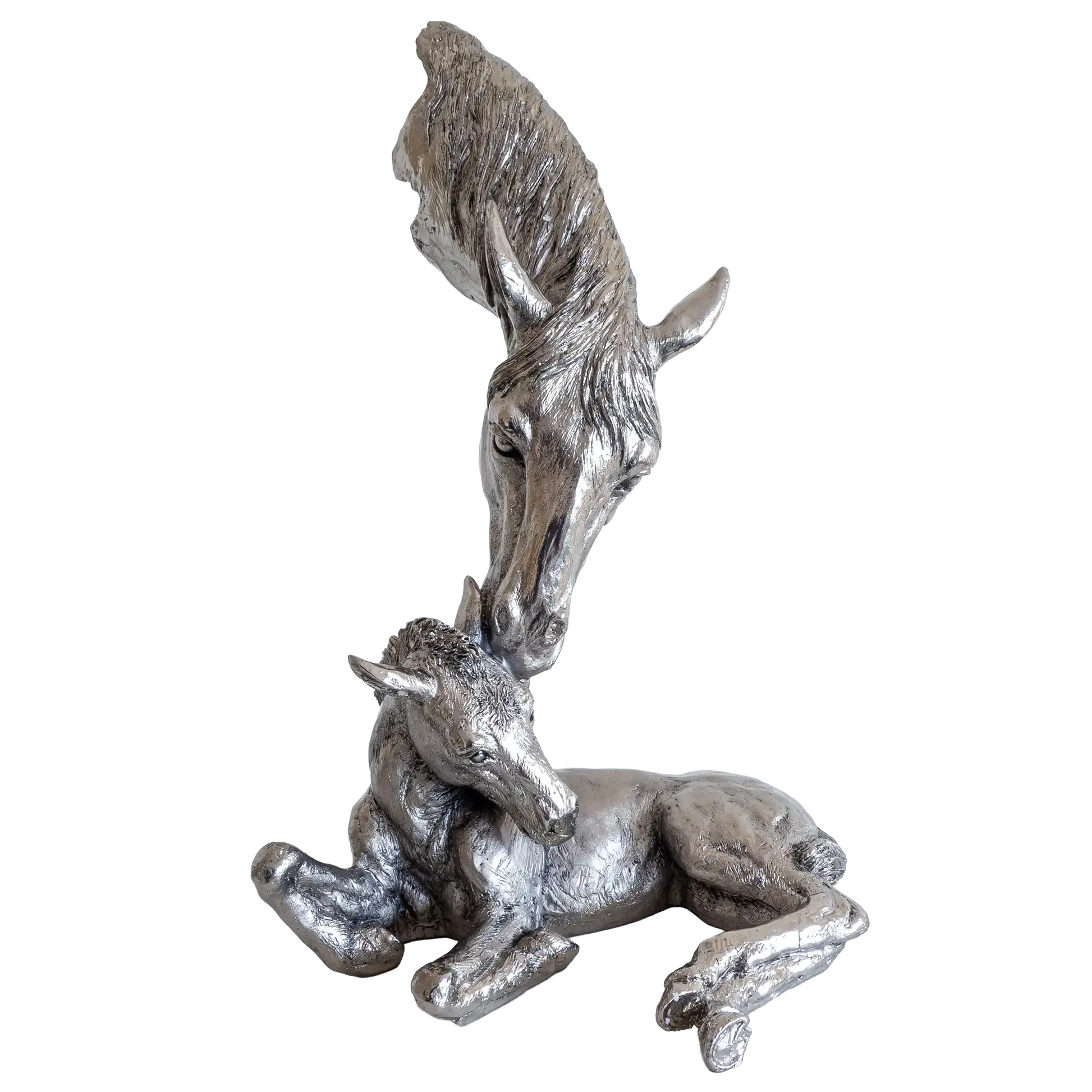 Richard Cooper Nickel Studio Collection Pony & Foal Figurine