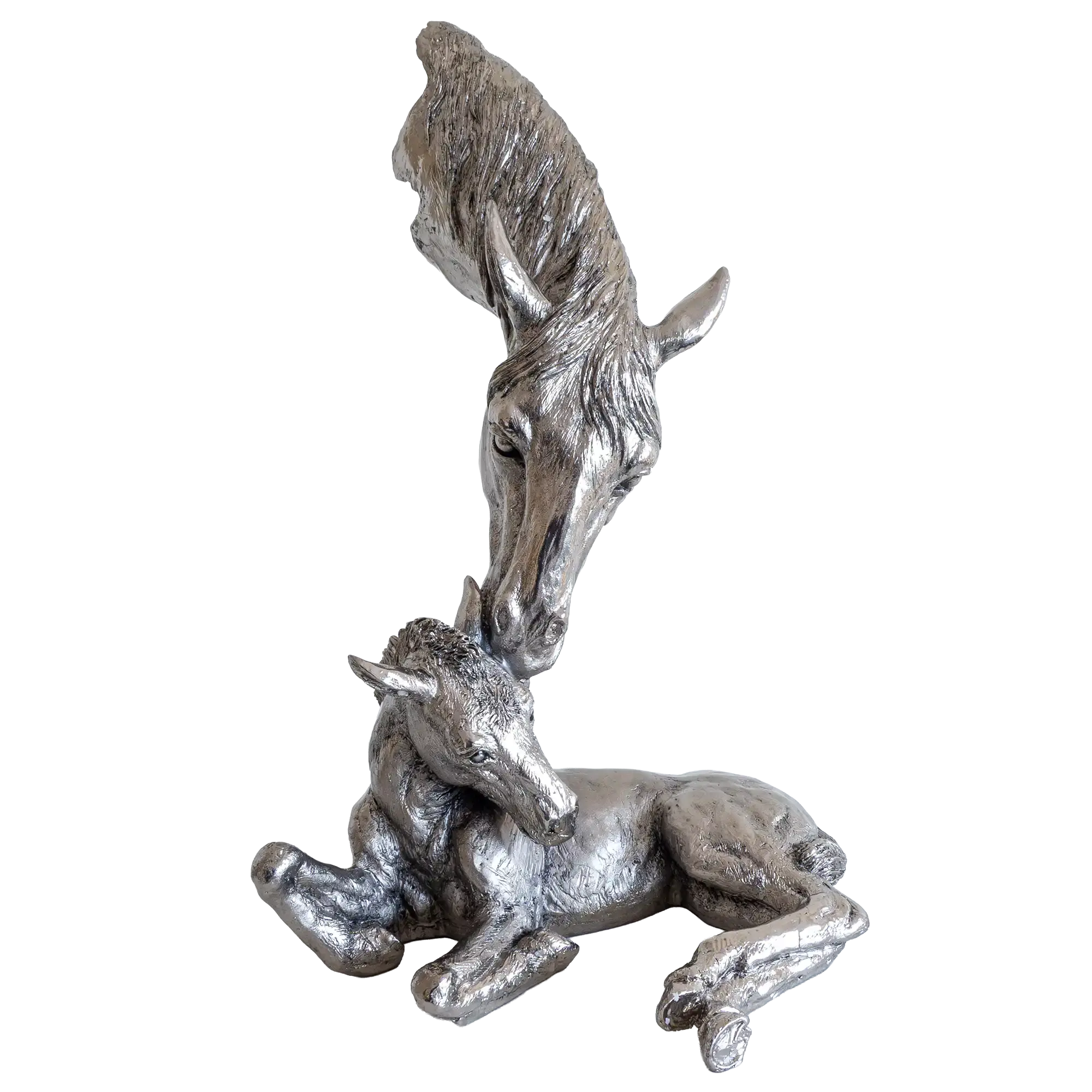 Richard Cooper Nickel Studio Collection Pony & Foal Figurine