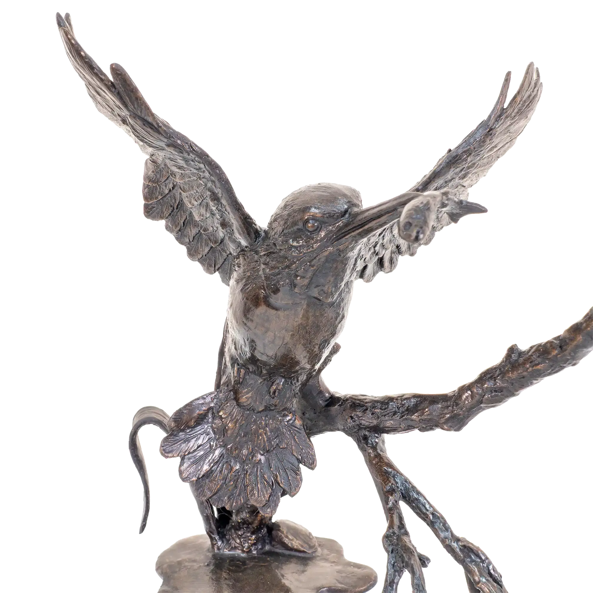 Richard Cooper Bronze Birds Collection Prized Catch-Kingfisher Pair Figurine