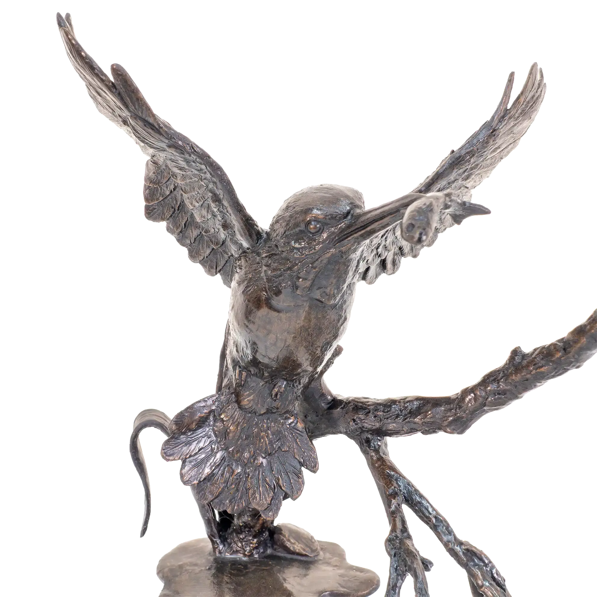 Richard Cooper Bronze Birds Collection Prized Catch-Kingfisher Pair Figurine