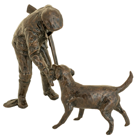 Richard Cooper Bronze Country Pursuits Collection Safe Retrieve Figurine