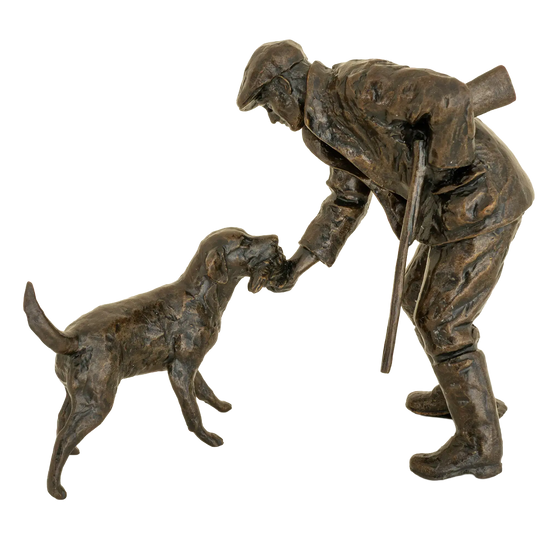 Richard Cooper Bronze Country Pursuits Collection Safe Retrieve Figurine