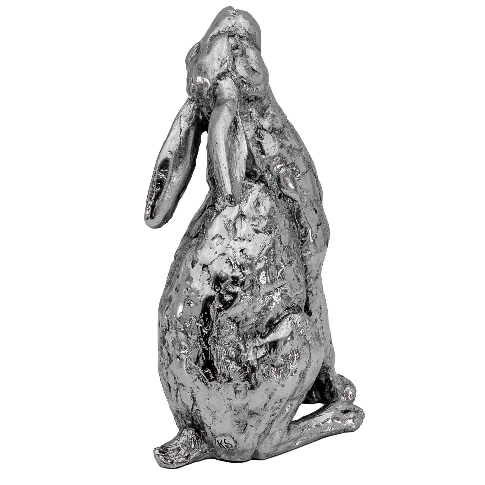 Richard Cooper Nickel Studio Collection Silver Moon - Moon Gazing Hare