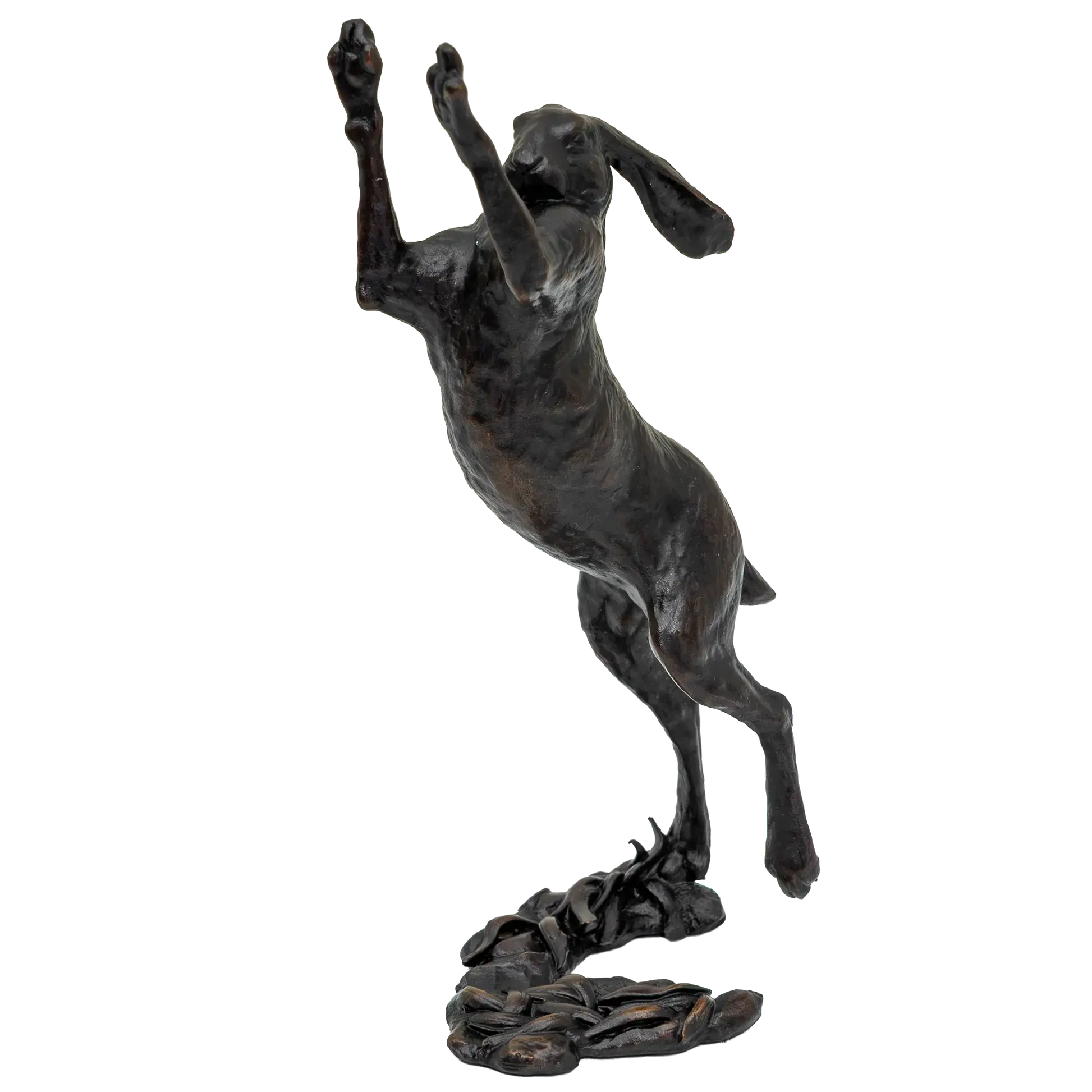 Richard Cooper Bronze Hares Collection Small Hare Boxing Figurine