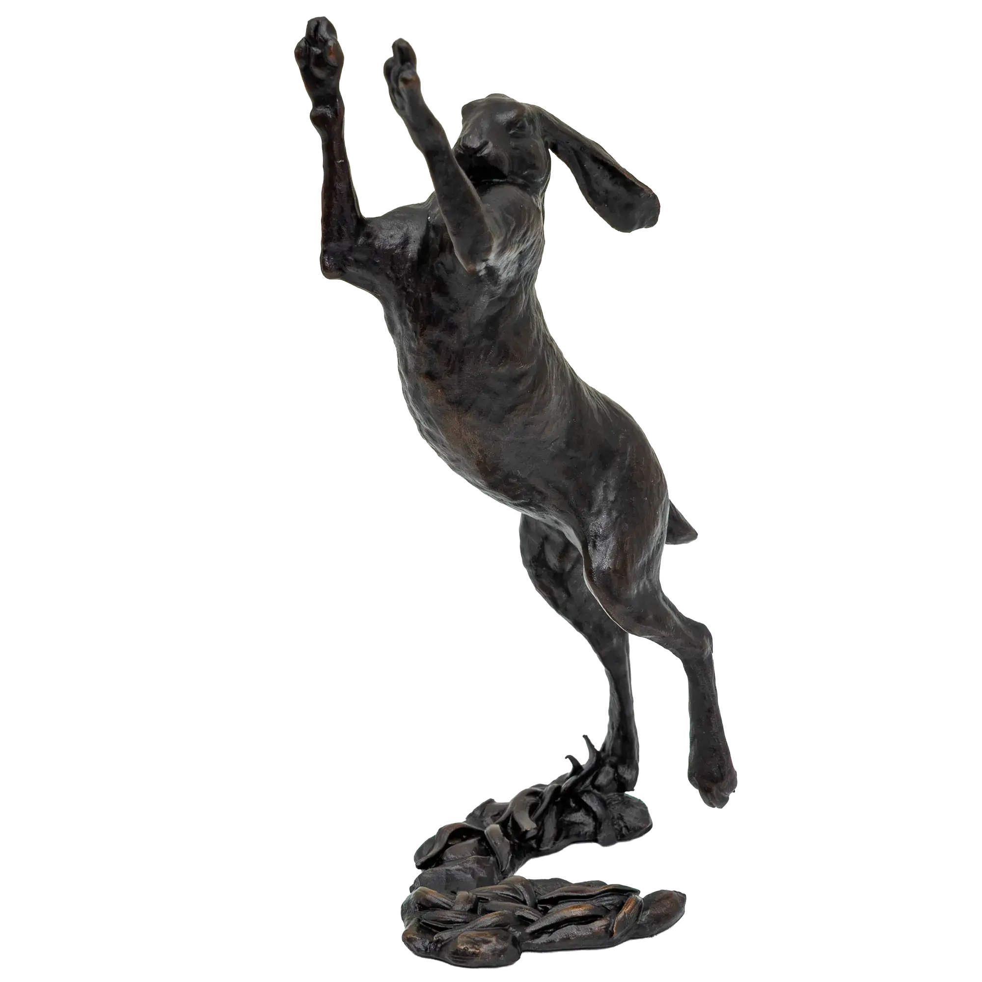 Richard Cooper Bronze Hares Collection Small Hare Boxing Figurine